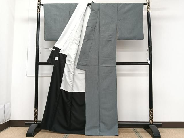 平和屋着物□小紋 縞 黒地 洗える着物 CABB8448xi - メルカリ