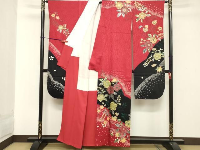 平和屋着物○豪華振袖 駒刺繍 辻が花 暈し染め 金彩 正絹 逸品 CABA9622gh