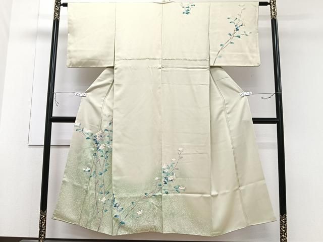 平和屋着物□訪問着 枝花文 暈し染め 金彩 正絹 逸品 CABB8467xi