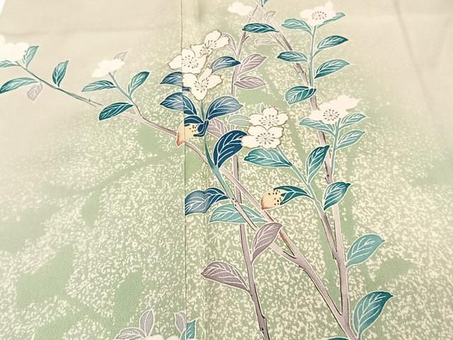 平和屋着物□訪問着 枝花文 暈し染め 金彩 正絹 逸品 CABB8467xi