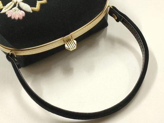 平和屋着物▽和装小物 和装バッグ ハンドバッグ 刺繍 桜 金糸 逸品