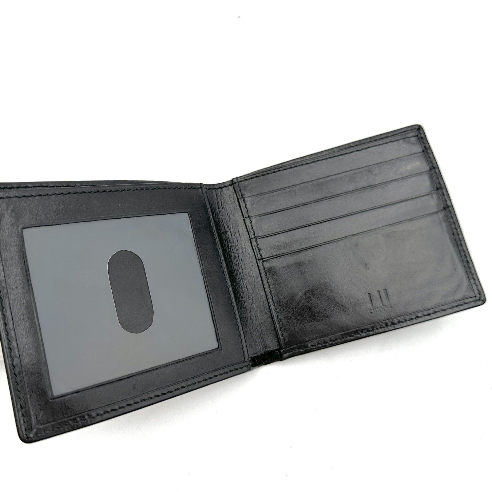 Dunhill 二つ折り財布 札入れ 本革 レザー ブラック 646T - メルカリ