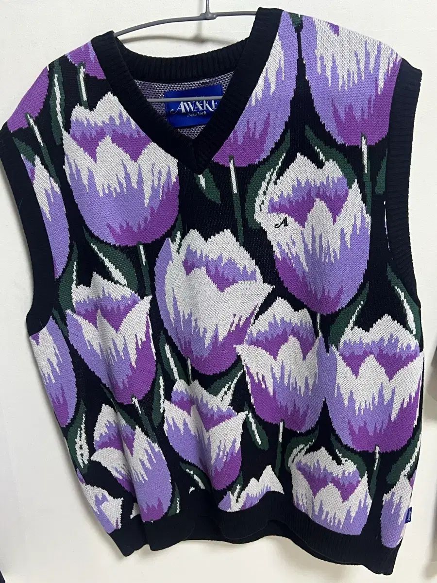 AWAKE NY フラワー ニット ベスト