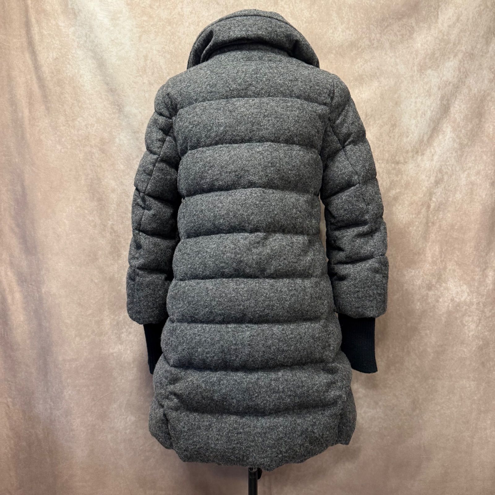 TATRAS × ROSE BUD 別注 ダウンコート グレー リブ袖 フード付き
