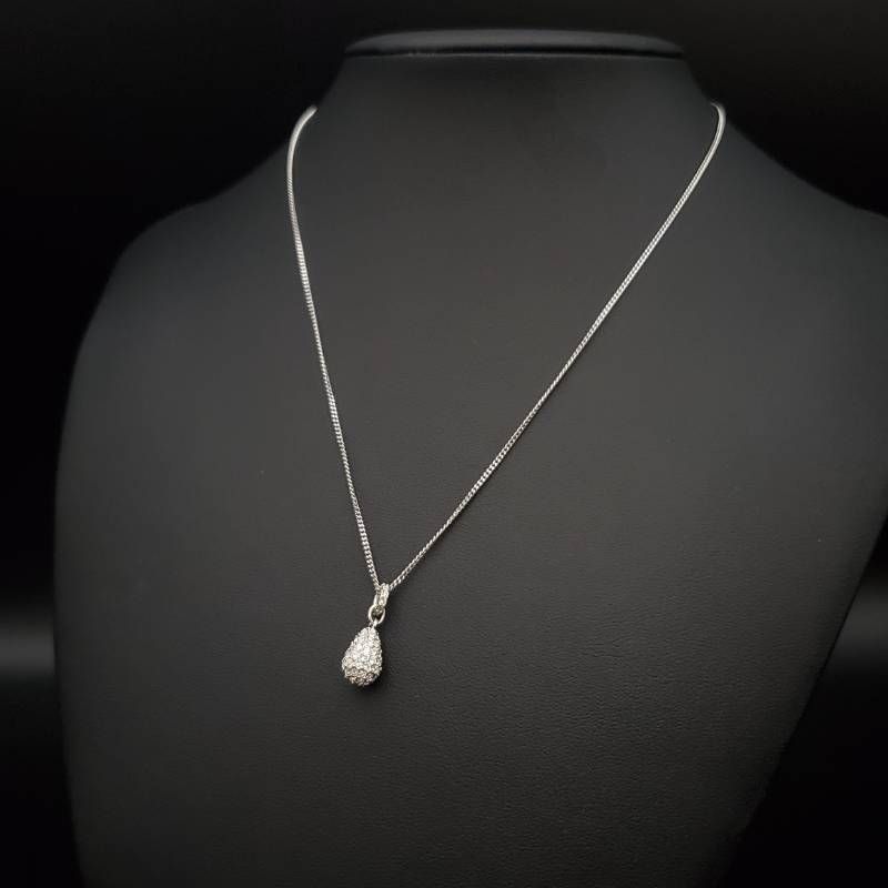 美品 SWAROVSKI スワロフスキー ネックレス ペンダント ティアドロップ 
