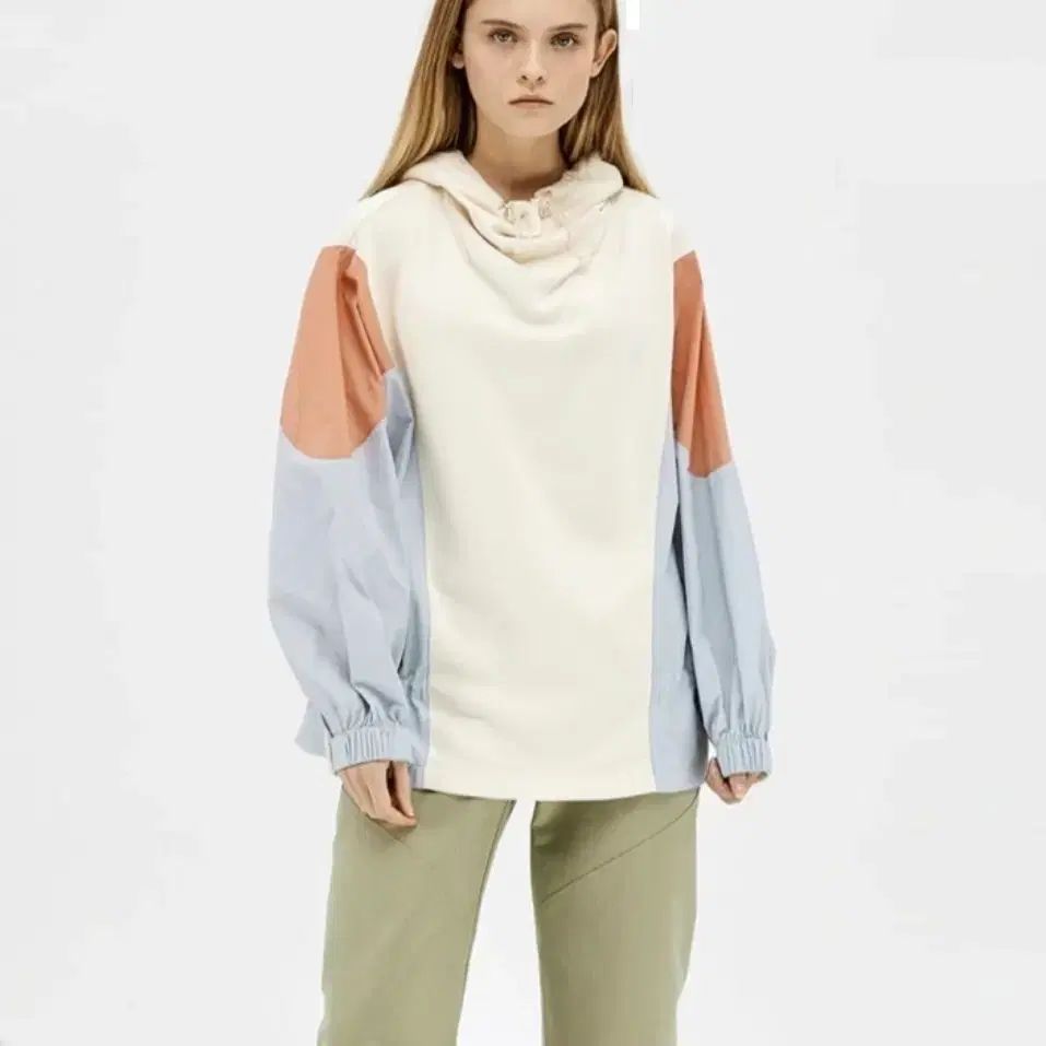 システム SYSTEM 텍스쳐 ブロック シャーリング フーディー Tシャツ フリーサイズ