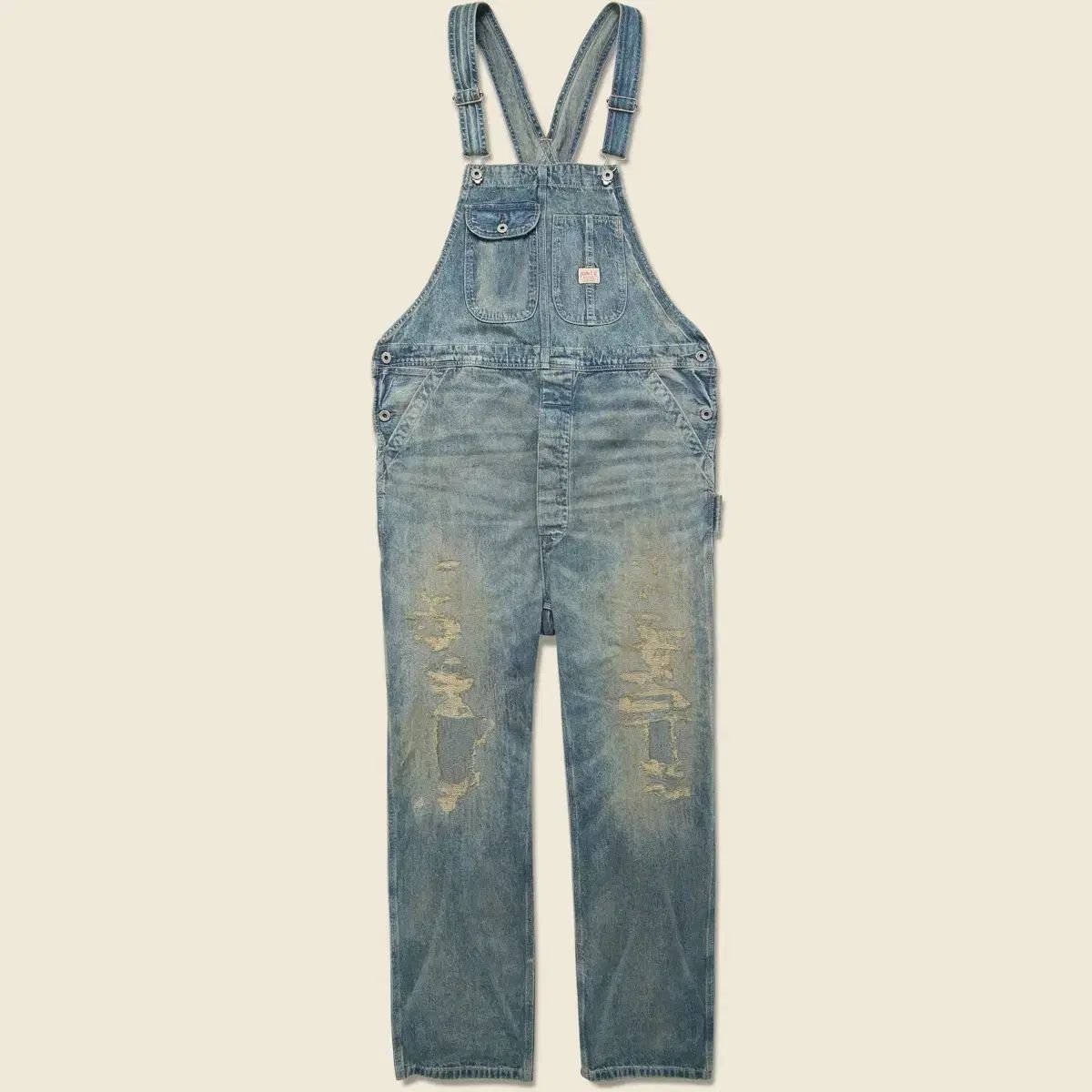 RRL ダブルアールエル LEE リペアード ウェストコート ウォッシュ オーバーオール