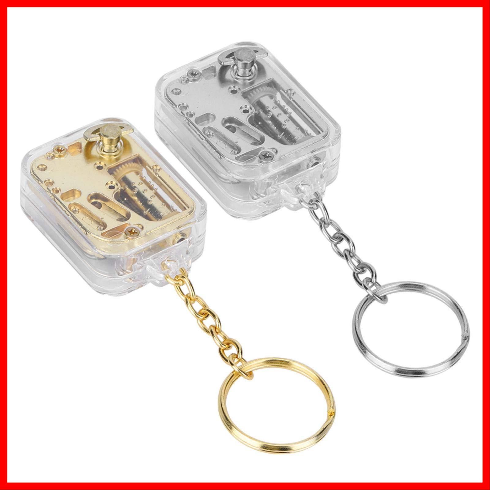 即日発送】ミニオルゴールキーホルダー、持ち運びに便利な繊細な小さな