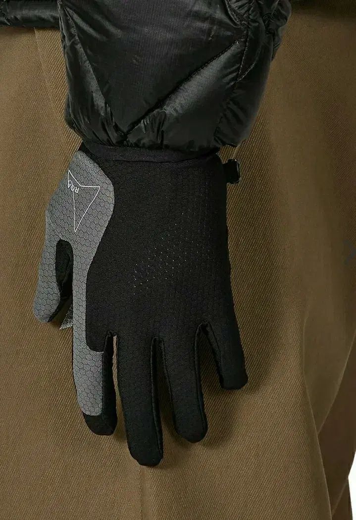 L XL ROA アンド ベイスレイヤー グローブ ブラック グレー
