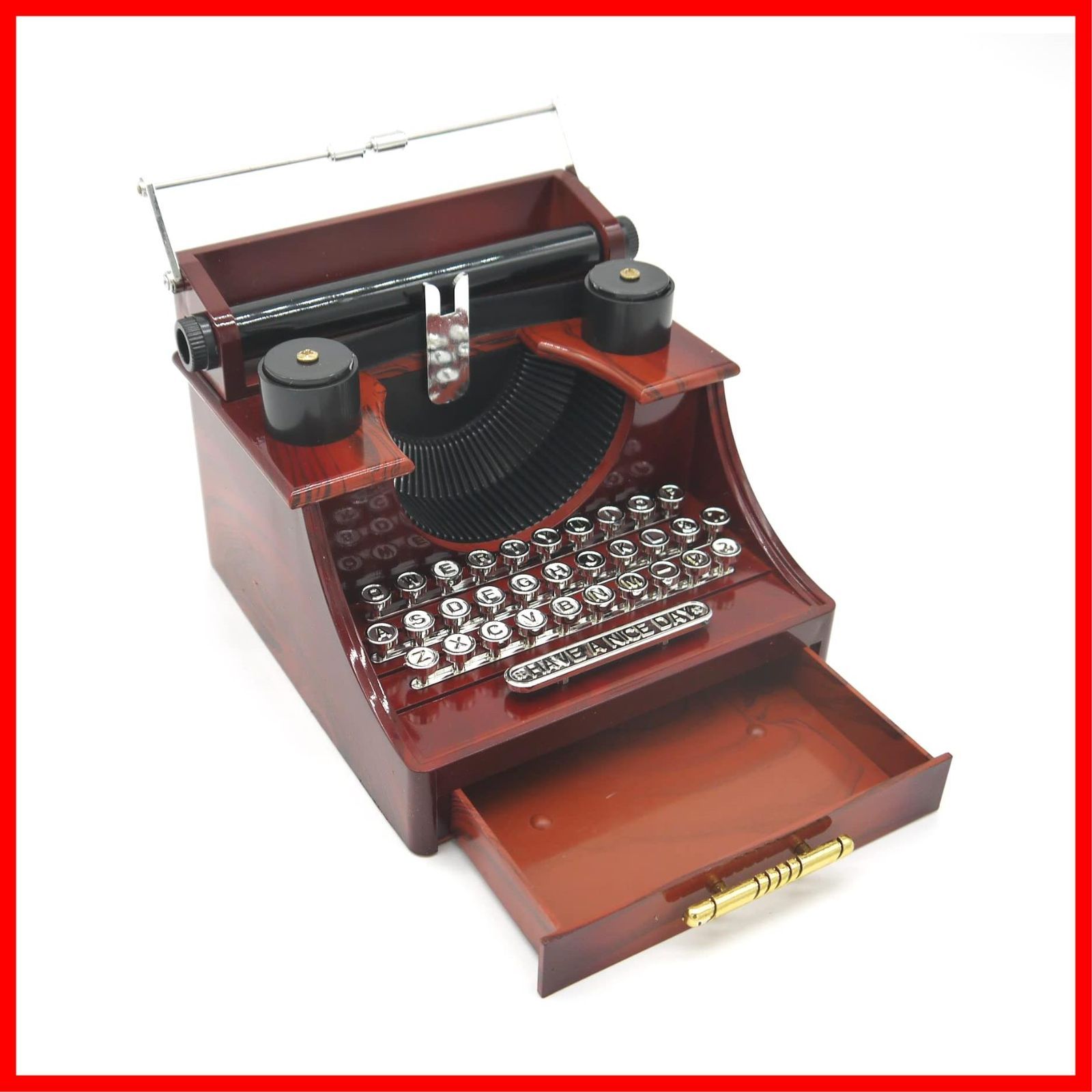 特価商品】ボックス オルゴール レトロ 収納 タイプライター