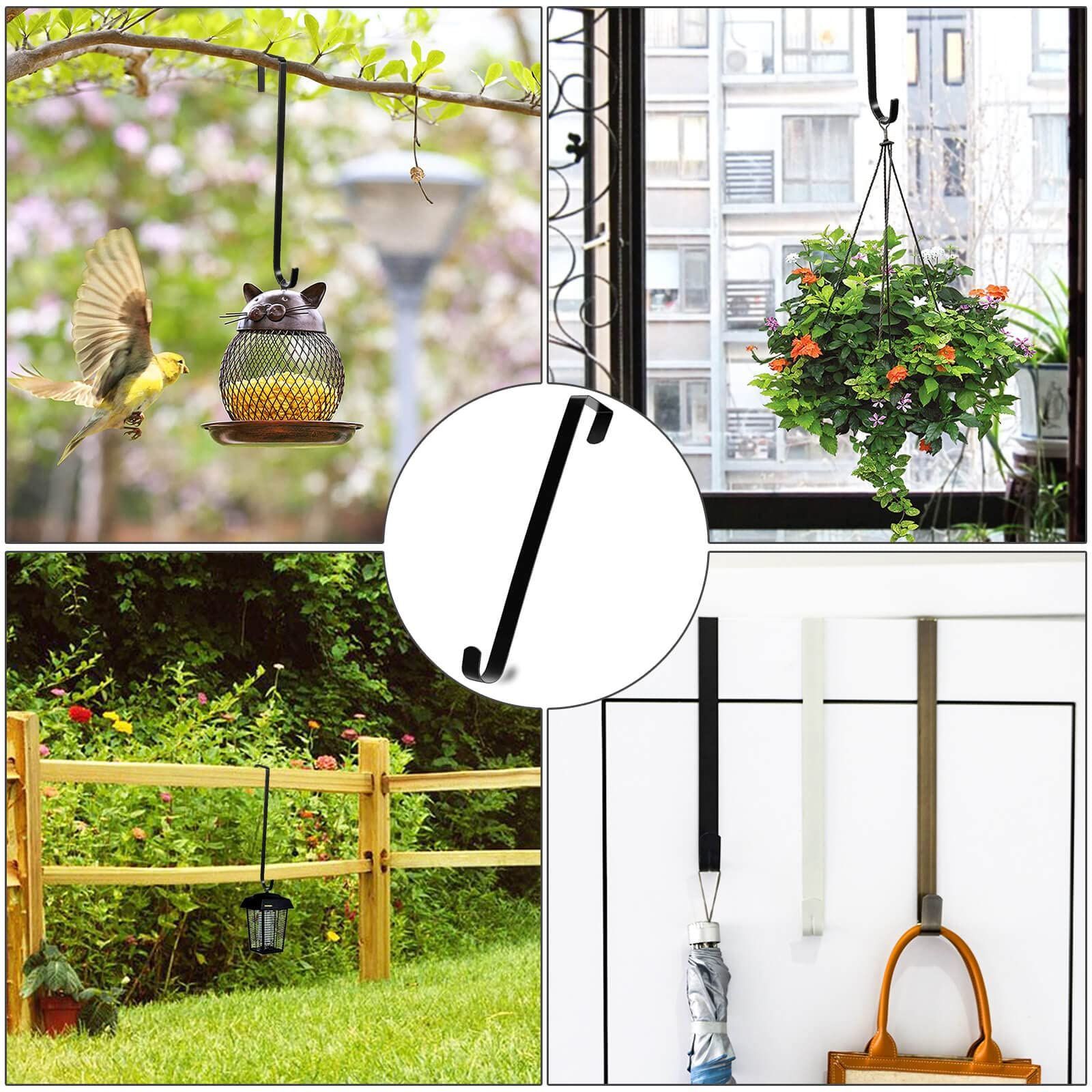  黒 お正月 S字フック 飾り リース ドアフック ドア吊り 玄関用 花輪フック ドア掛け用 金属フック 取り付け簡単 工具不要 花輪ハンガー 省スペース 帽子掛け 服 帽子 ネクタイタオル リースフック 傘 バッグ 小物等を掛ける ブラ その他 文房具 事務用品