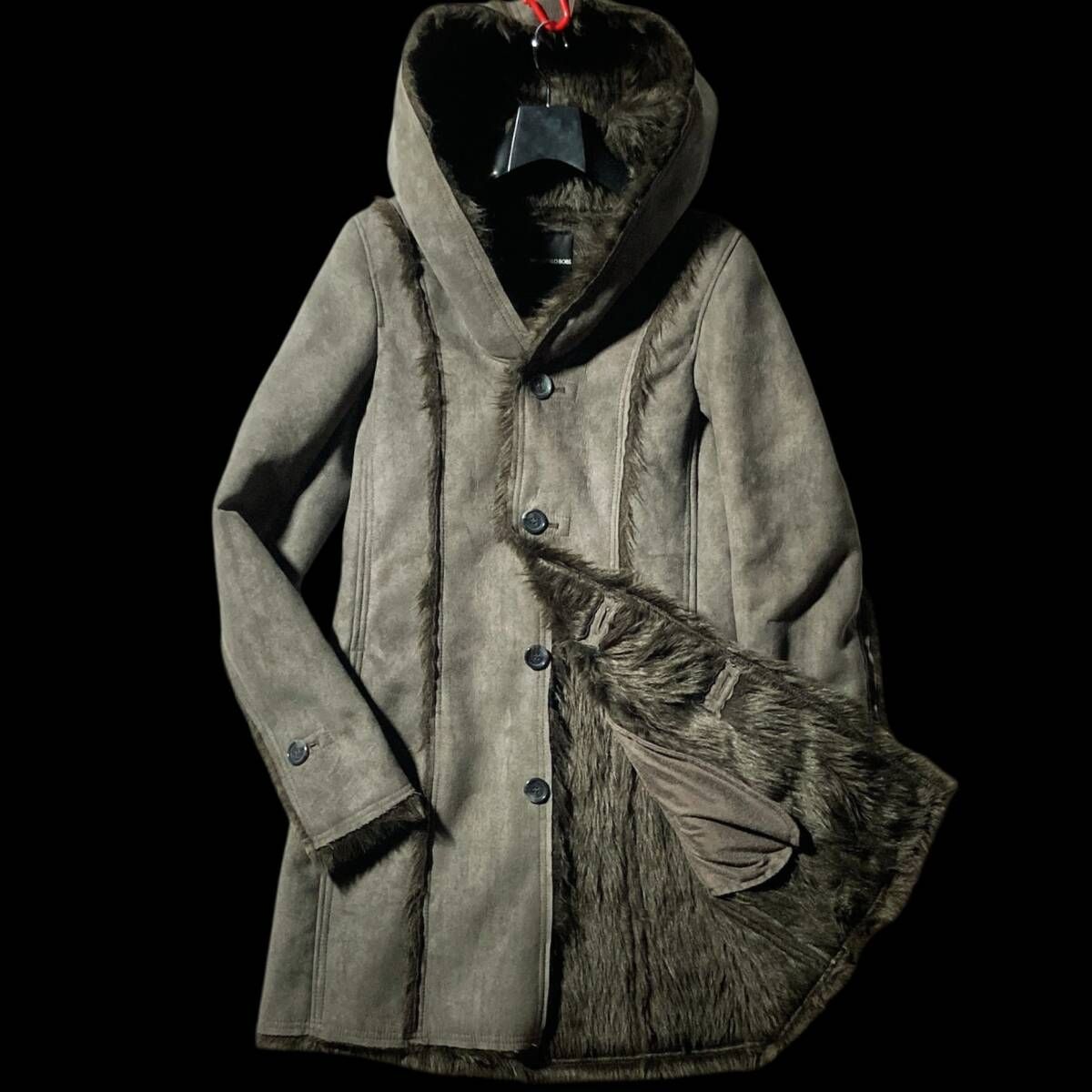 BUFFALO BOBS☆ラグジュアリー優雅☆フェイクムートンコート 毛足長