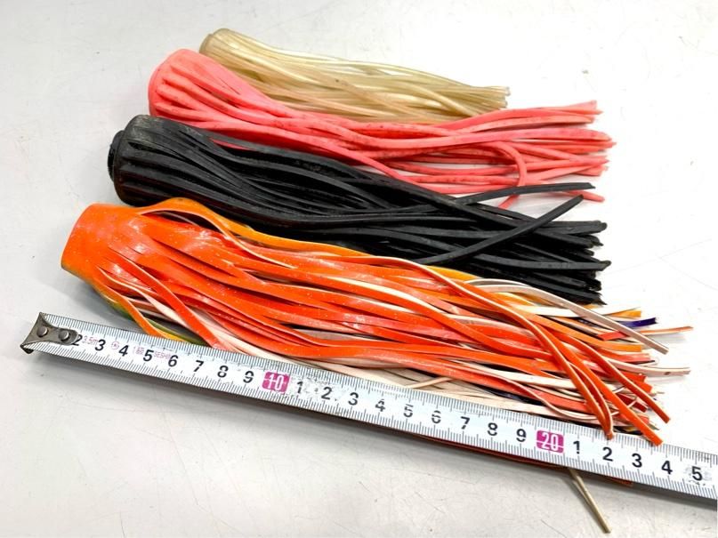 希少 ルアー スカート 4点セット イカ トローリング 16-24cm マグロ