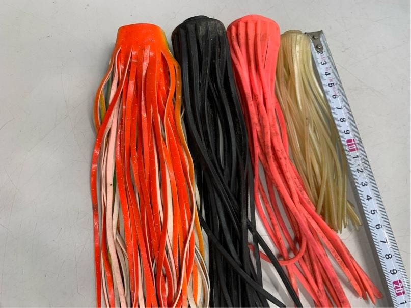 希少 ルアー スカート 4点セット イカ トローリング 16-24cm マグロ
