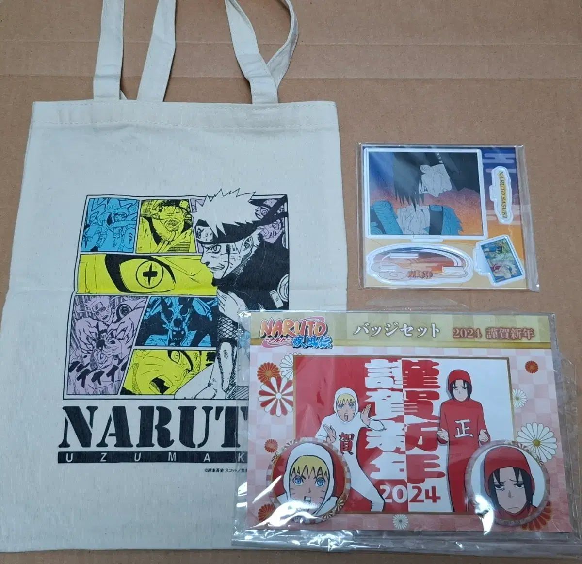 NARUTO ナルト うちは サスケ JUMP SHOP エモーション 25 周年 原画 アクリル スタンド エコバッグ 缶バッジ