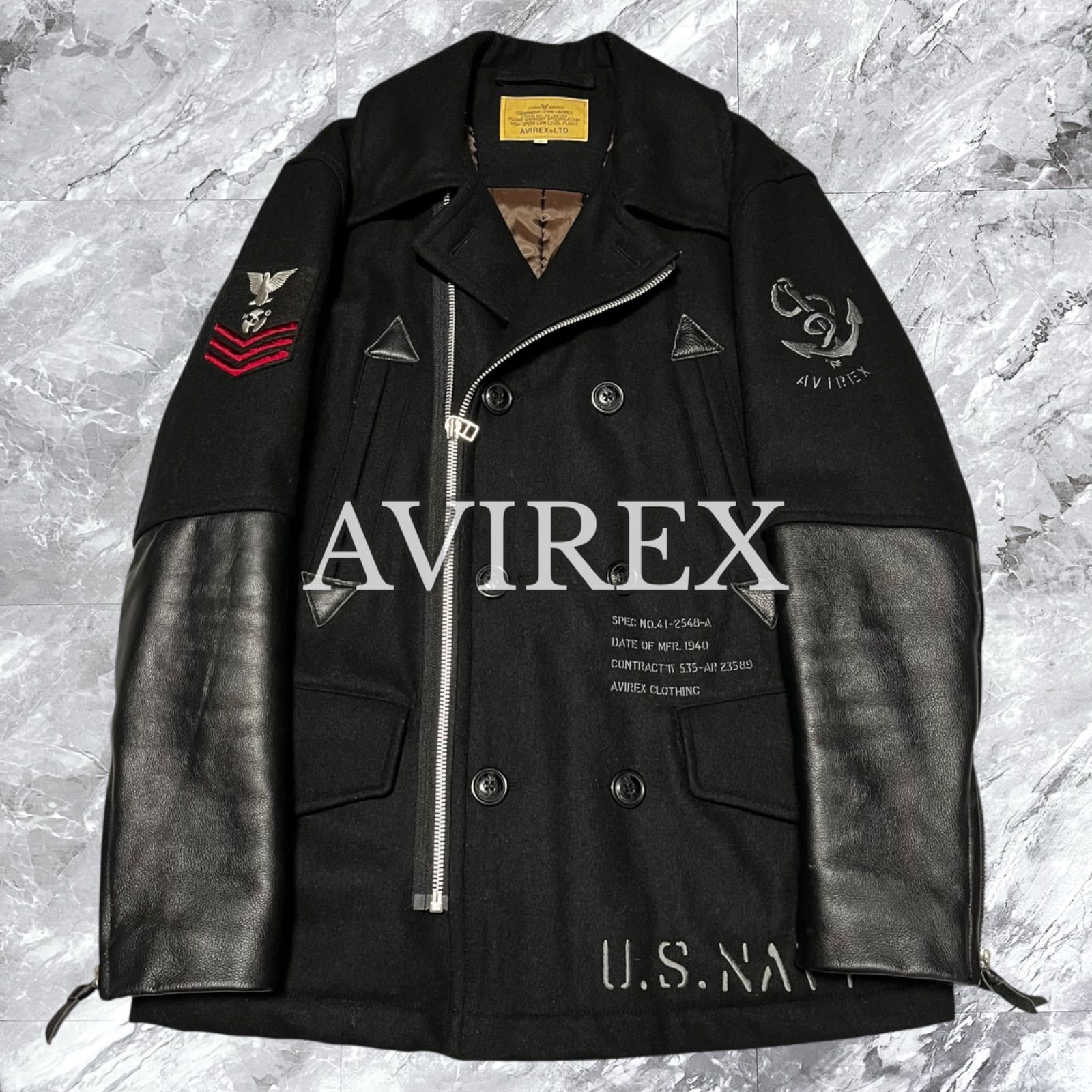 大きいサイズ AVIREX アヴィレックス ダブルライダースジャケット