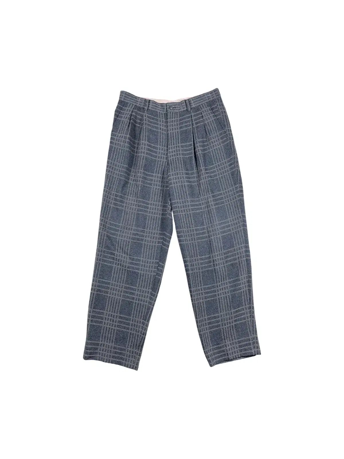 90s Pia Sports ウールブレンド チェックパターン スラックス パンツ