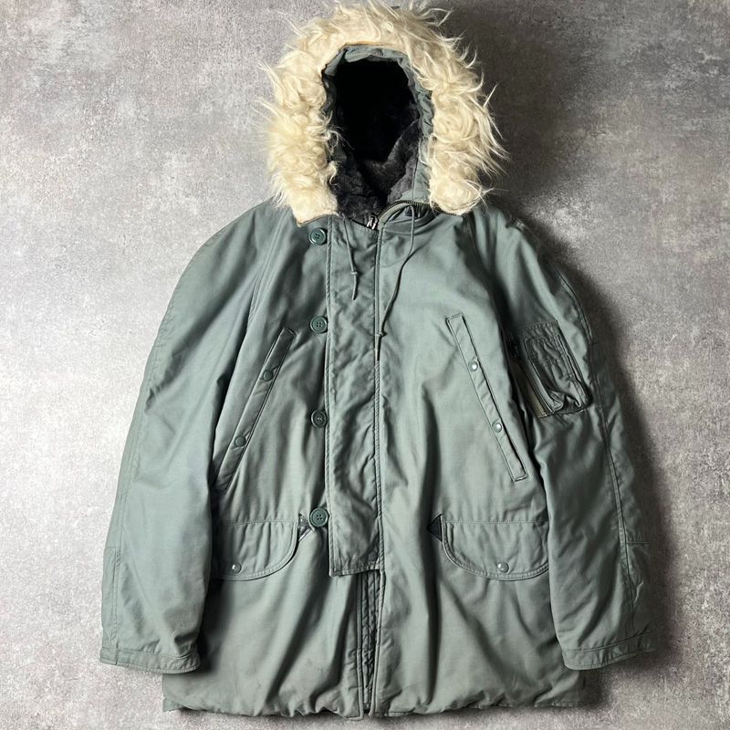 70s 74年製 USAF 米軍実物 N-3B フライト ジャケット M / 70年代