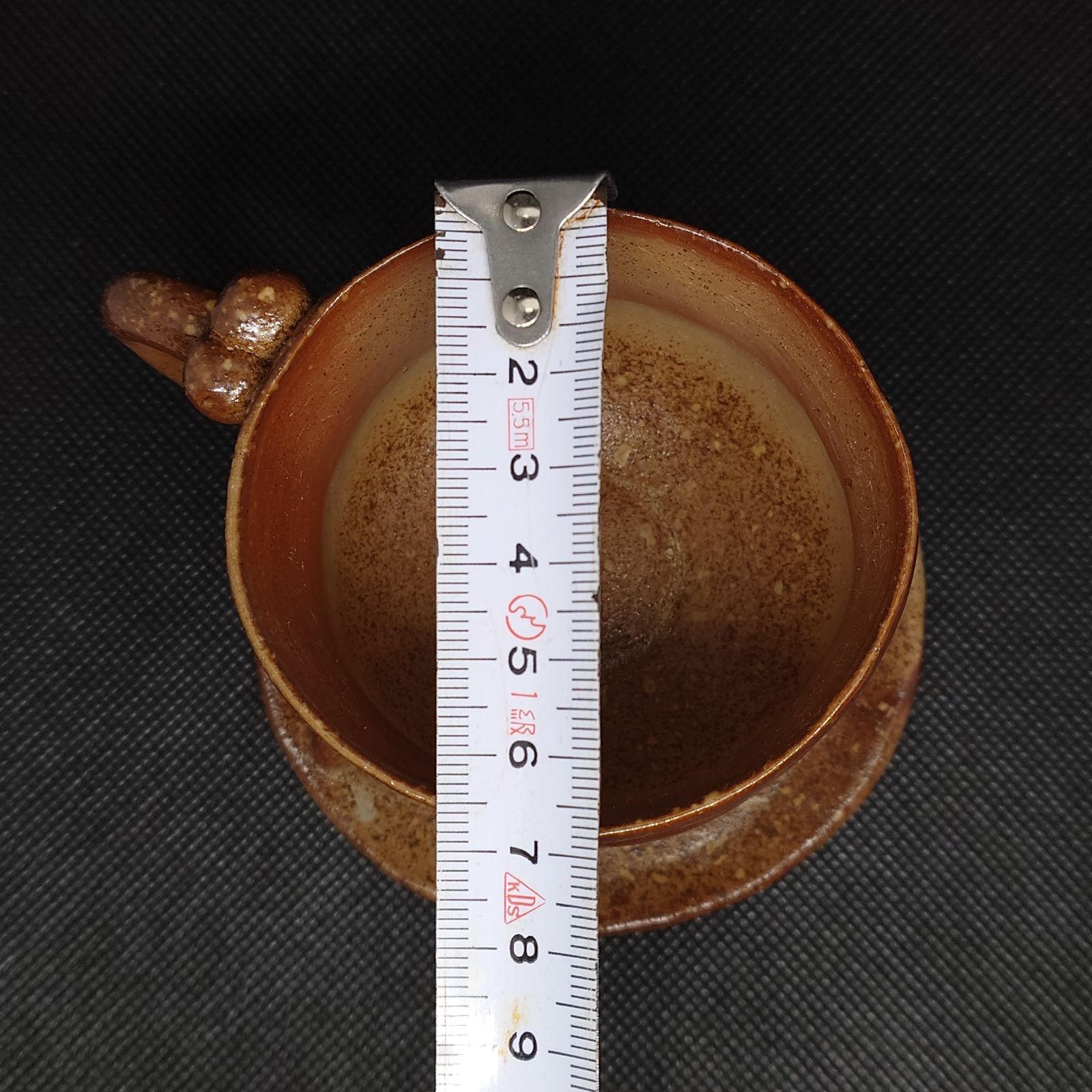 玉付きカップ ソーサーセット…備前焼