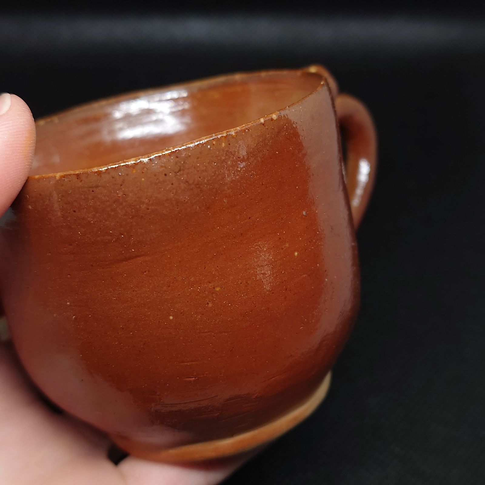 玉付きカップ ソーサーセット…備前焼