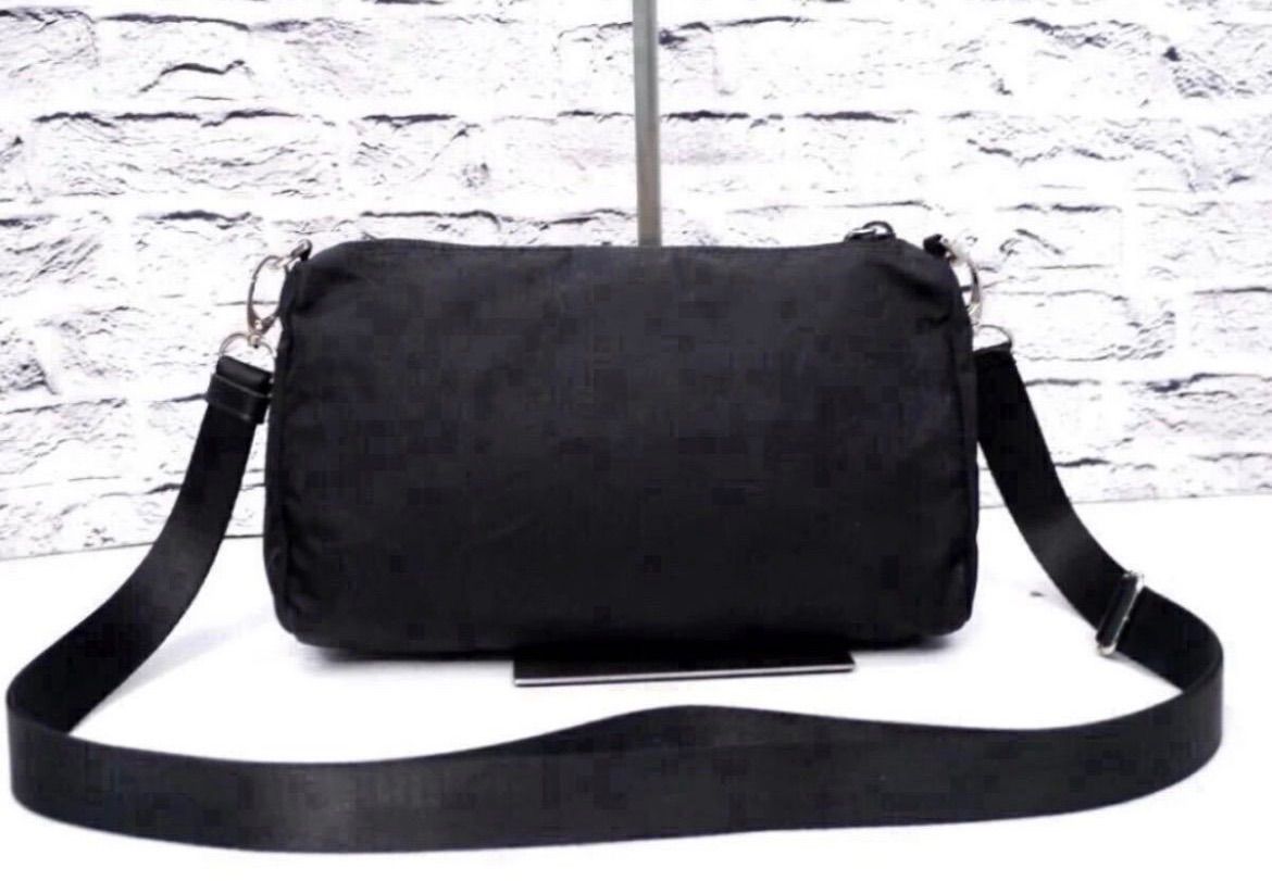 美品◇ PRADA プラダ ユニセックス テスート ナイロンxレザー クロス