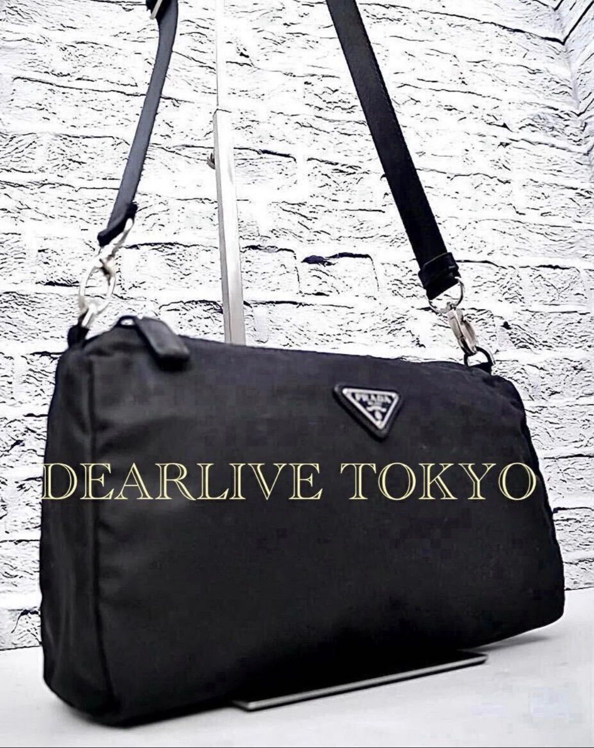 ◆ PRADA プラダ ナイロン ショルダー カメラ バッグ ポーチ ポシェット 美品◇ PRADA プラダ ユニセックス テスート ナイロンxレザー クロス
