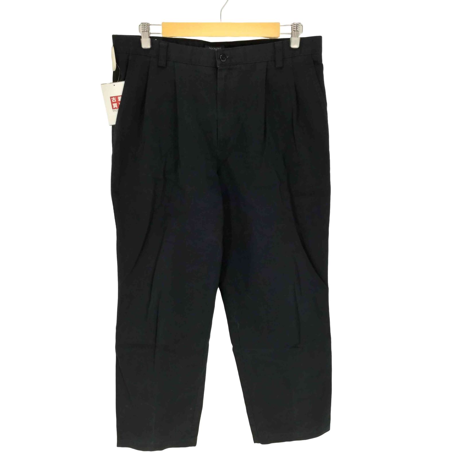 状態◎ DOCKERS 2タックチノパン ブラックOVYクルー着用 6e9f580316f80d9d5a1fe7ef827b99