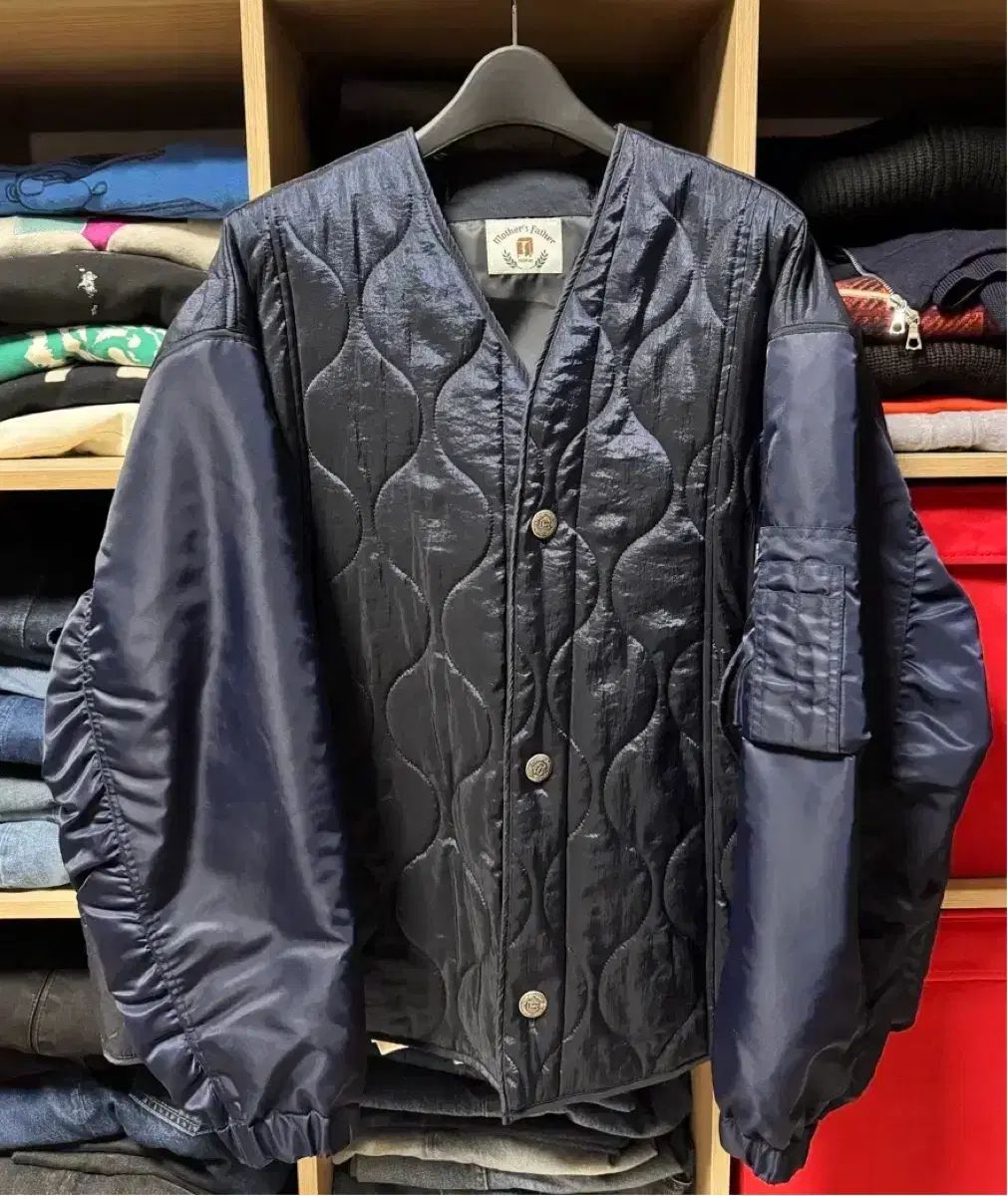 MOTHER S FATHER アミ インナー ジャケット ネイビー