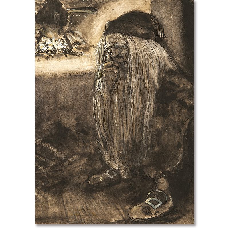 A2サイズ ジョン・バウアー ポスター 暖炉のそばのブラウニー