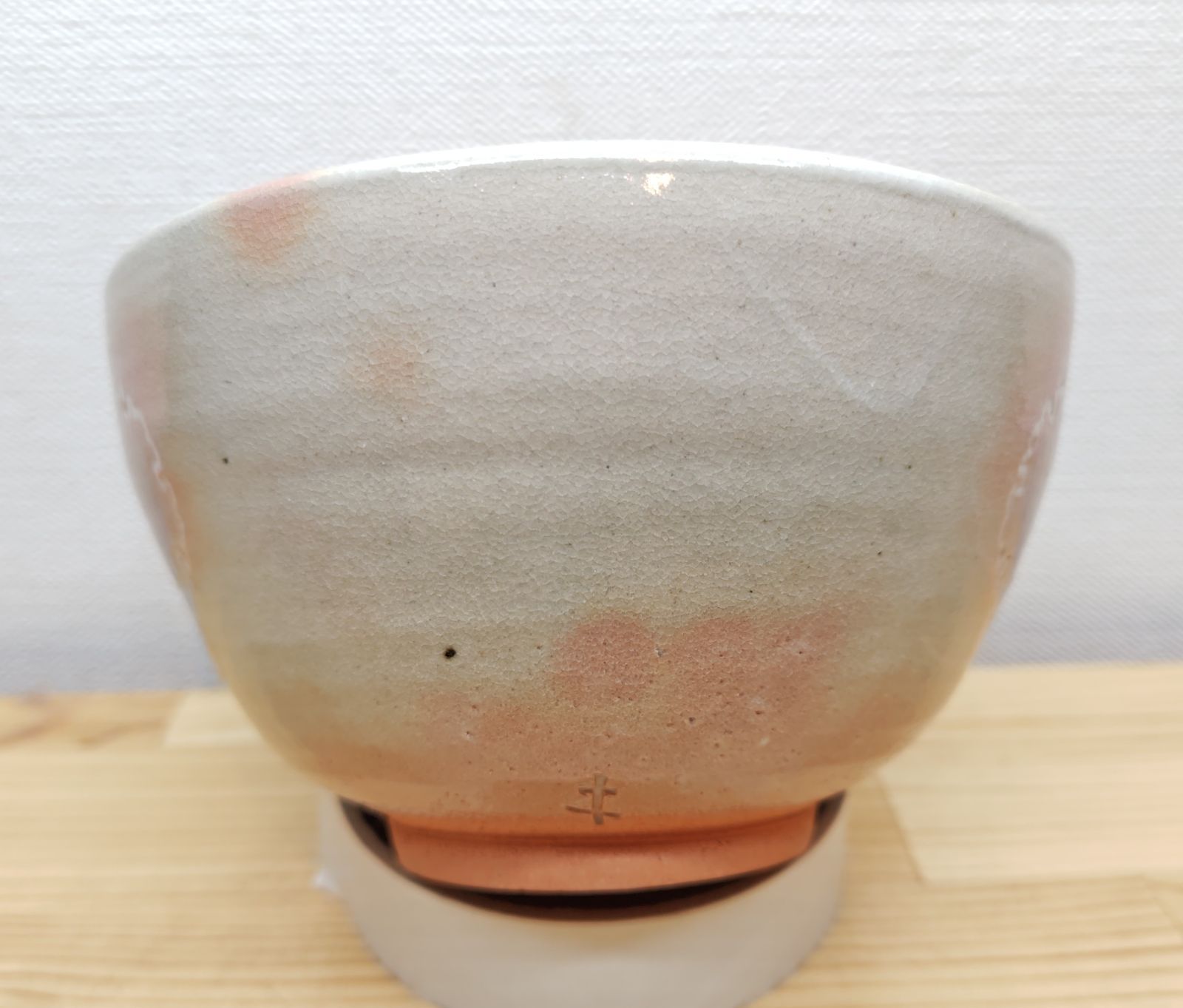逢絢亭・中古品】茶道具 茶碗 信楽焼 雪輪の絵 寺垣外 杉本貞光 共