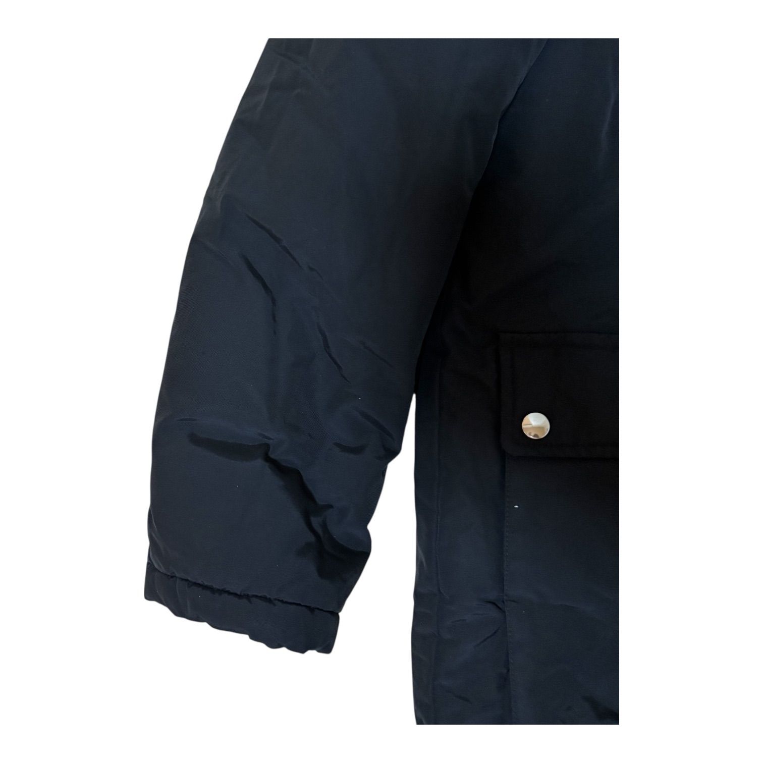 ZK36 ZARA ザラ 中綿モッズコート ブラック ファー フード レディース