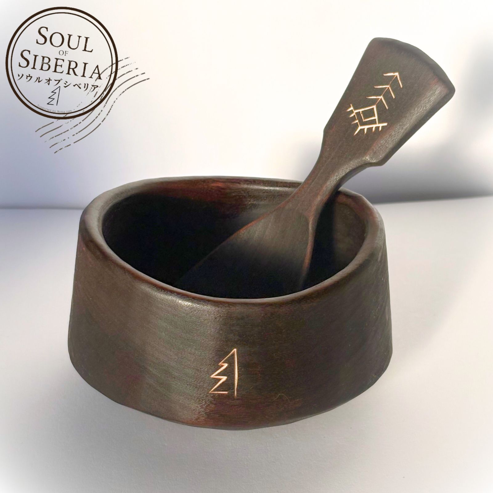 日本 ボウル＆スプーン セット Bowl S Spoon Set 台形 ソウルオブシベリア Soul of Siberia