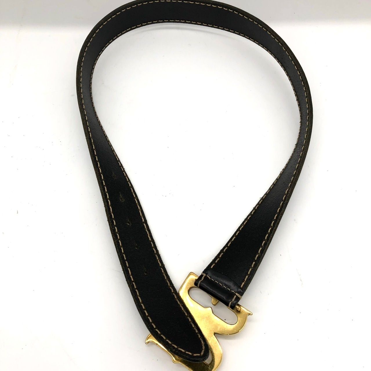 ドルチェ&ガッバーナ チェーンベルト レザー ゴールド ロゴ DG ドルガバ DOLCE&GABBANA ドルチェ&ガッバーナ DGロゴスタッズバックル レザー