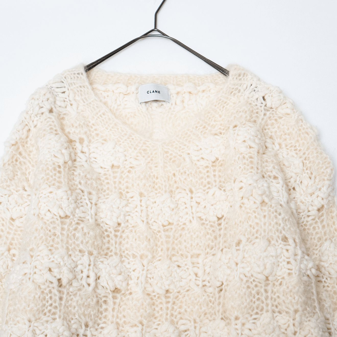 CLANE クラネ バンピーオーバーVネックニットトップス BUMPY OVER V