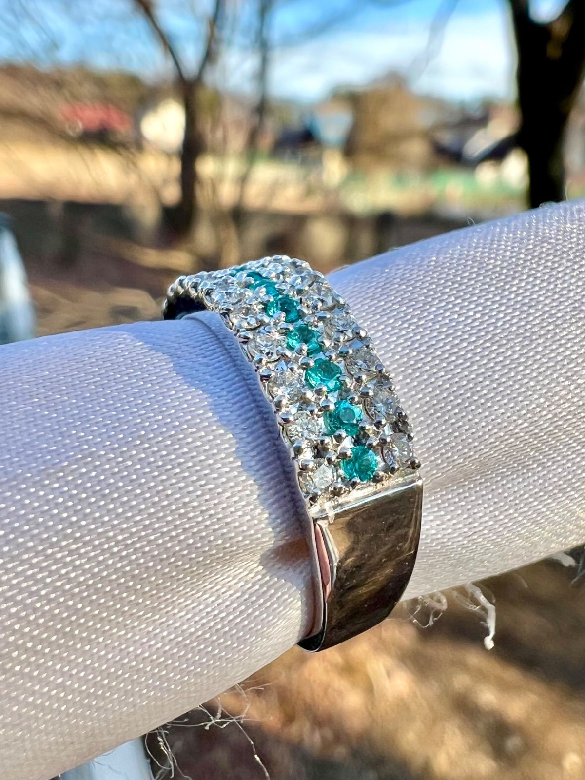 ユイ★ブラジルバターリャパライバトルマリンリングPt900★ ユイ様専用☆ブラジルバターリャパライバトルマリンリングPt900