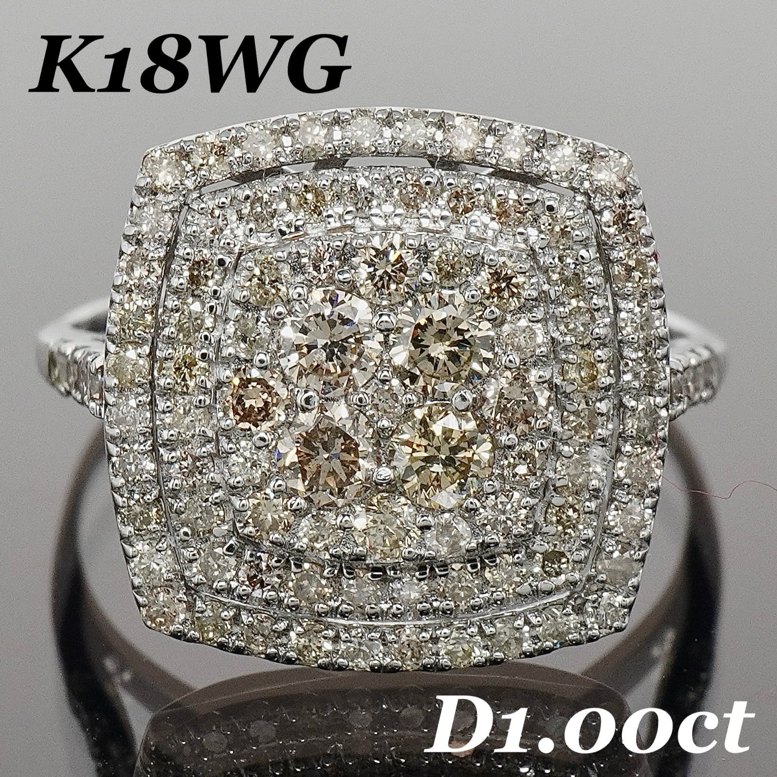 ダイヤ リング パヴェ ダイヤモンド 1.00ct 指輪 メレ 18金 1ct - メルカリ