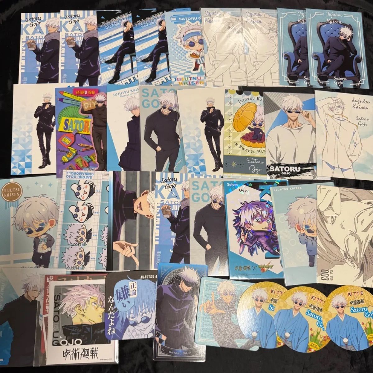 呪術廻戦 五条悟 ポストカード コースター ステッカー イラストカード