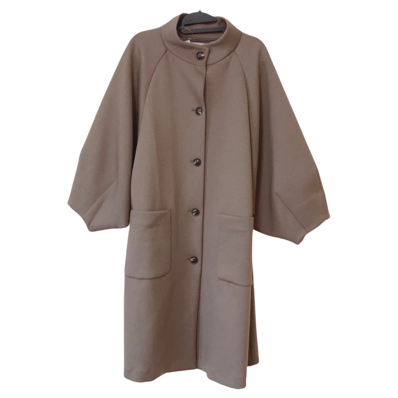 zk2 【美品】BEARDSLEY ビアズリー ダンボール ロングコート ブラウン
