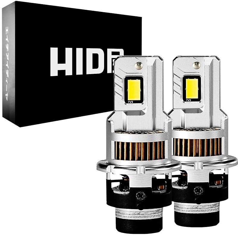 HID屋 D 2 R 19300 cd カンデラ LED ヘッドライト 爆光 ポン付け 配線なし 12 V 6500 K ファン付き 加工不要 DSシリーズ