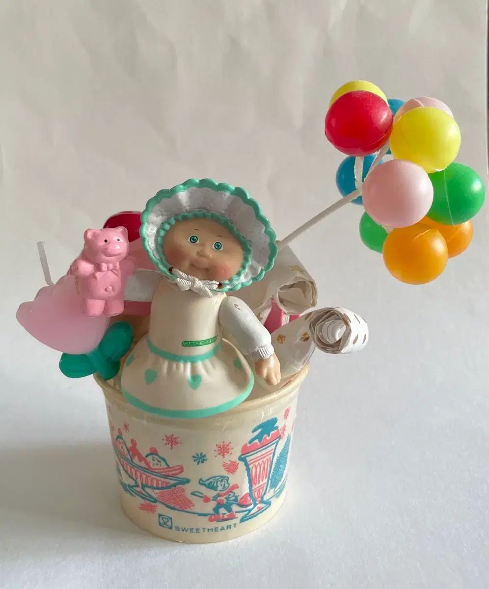 1984 s ヴィンテージ ボネット ベイビー 羊 キャベツ フィギュア rare