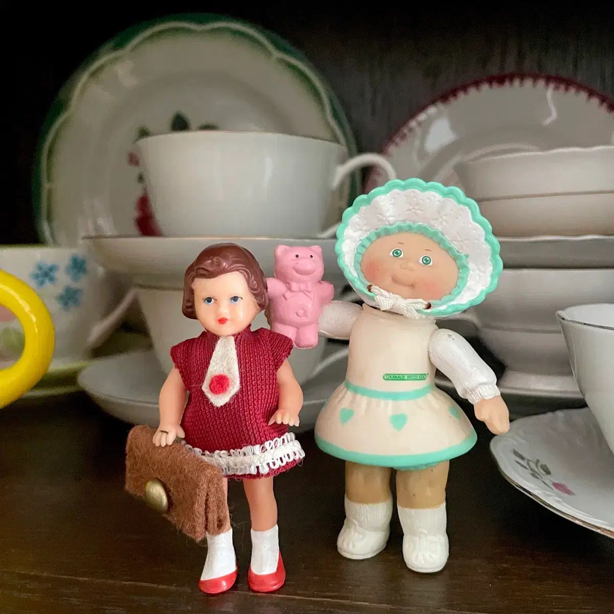 1984 s ヴィンテージ ボネット ベイビー 羊 キャベツ フィギュア rare