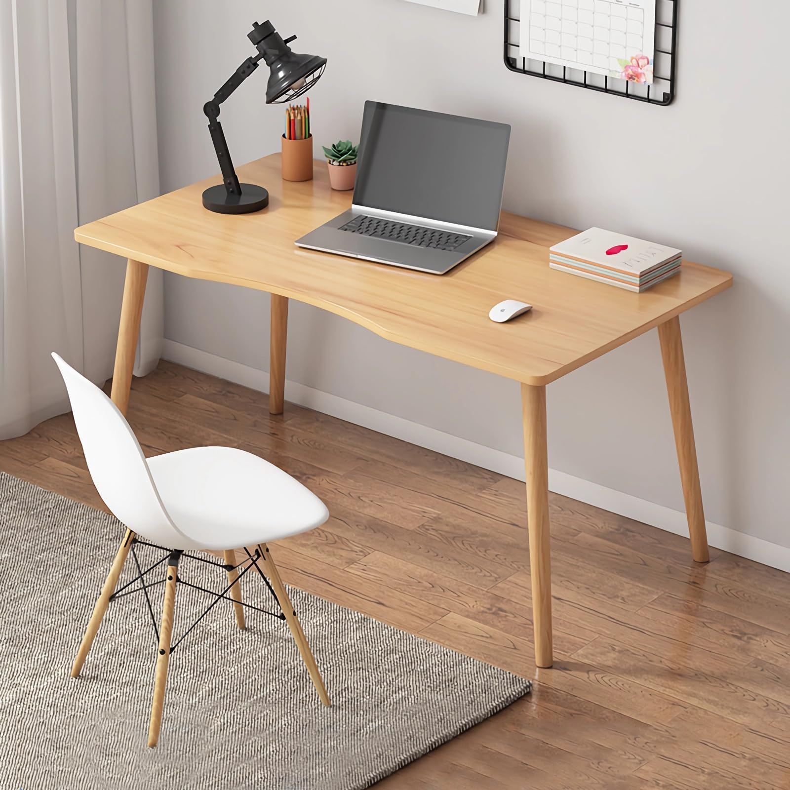 商品 机 幅100 cm 奥行50 木製 PCデスク 在宅勤務 北欧 リモートワーク用 おしゃれテーブル 勉強机 シンプル 化粧台 作業机 パソコンデスク 仕事用 組立簡単 デスク 木目調