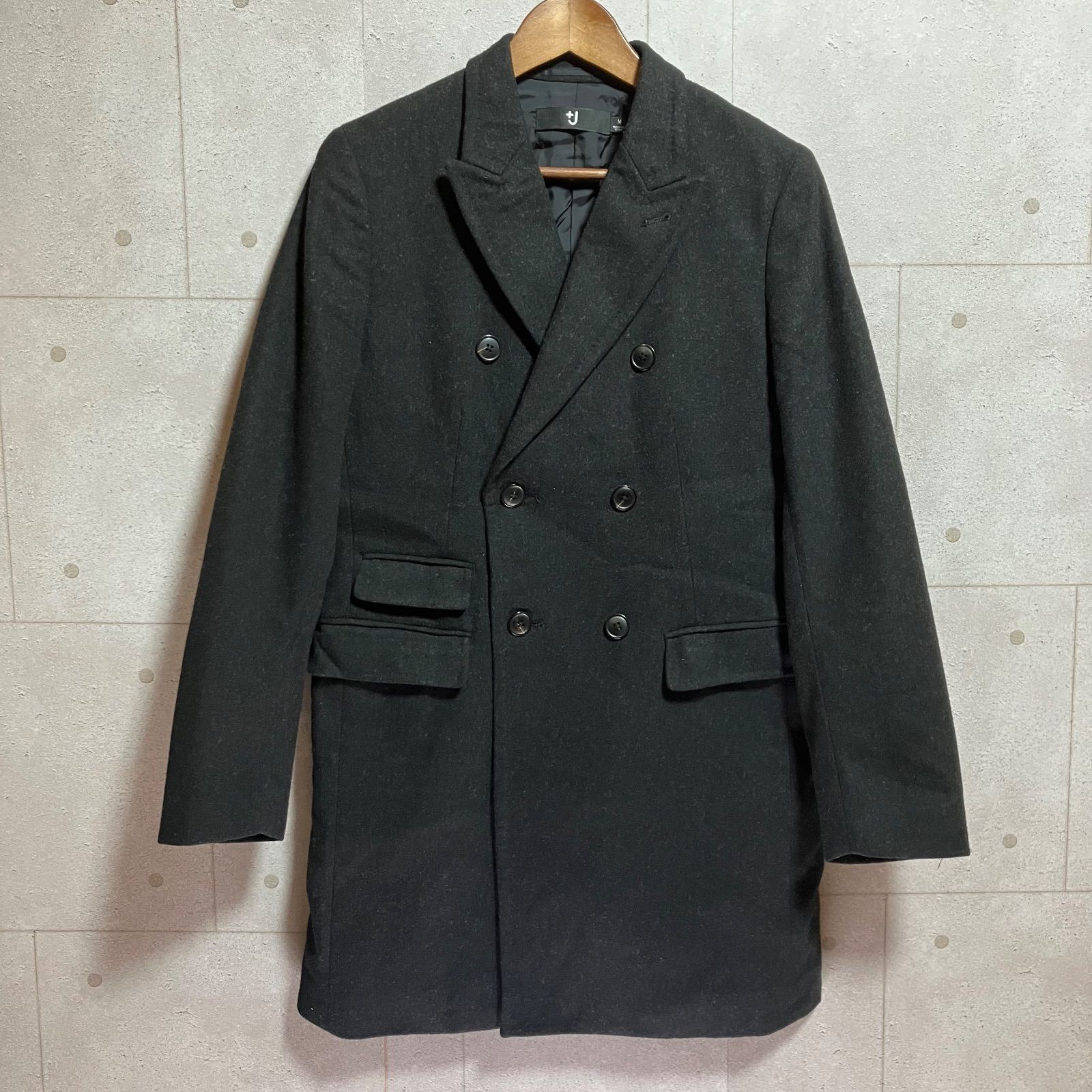 JIL JIL SANDER メンズ ブラック チェスターコート サイズ46 SANDER