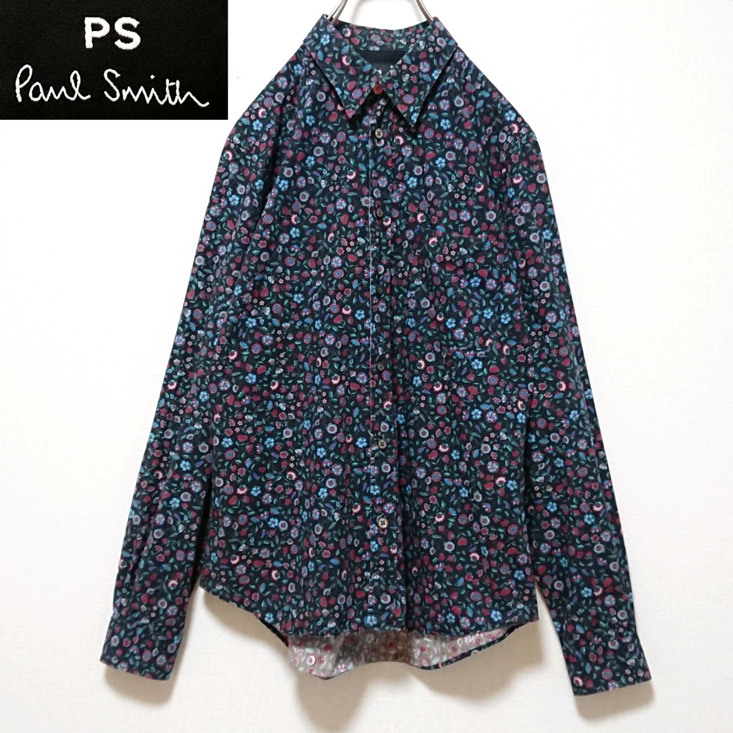Paul Smith ポールスミス 50周年 花柄 長袖シャツ 希少XL 美品 ポールスミス 長袖シャツ XLサイズ 花柄 ブラック系｜Yahoo!フリマ（旧
