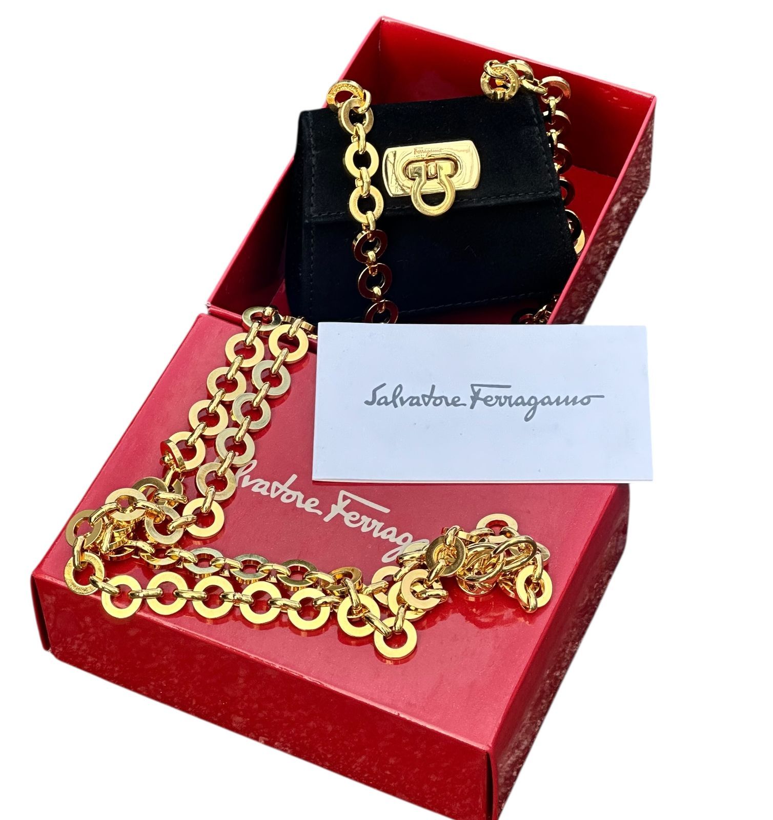 超美品◇本物Salvatore FerragamoフェラガモガンチーニVintage
