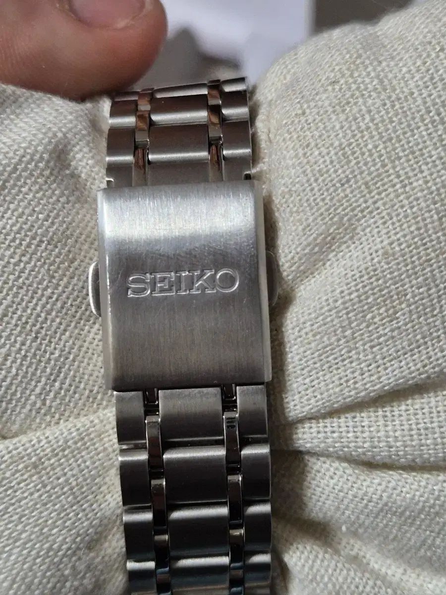  セイコー SSB 477 デニム文字盤 38 mm クロノグラフ ヴィンテージ感 ブラック 腕時計(クォーツ) 腕時計(アナログ)