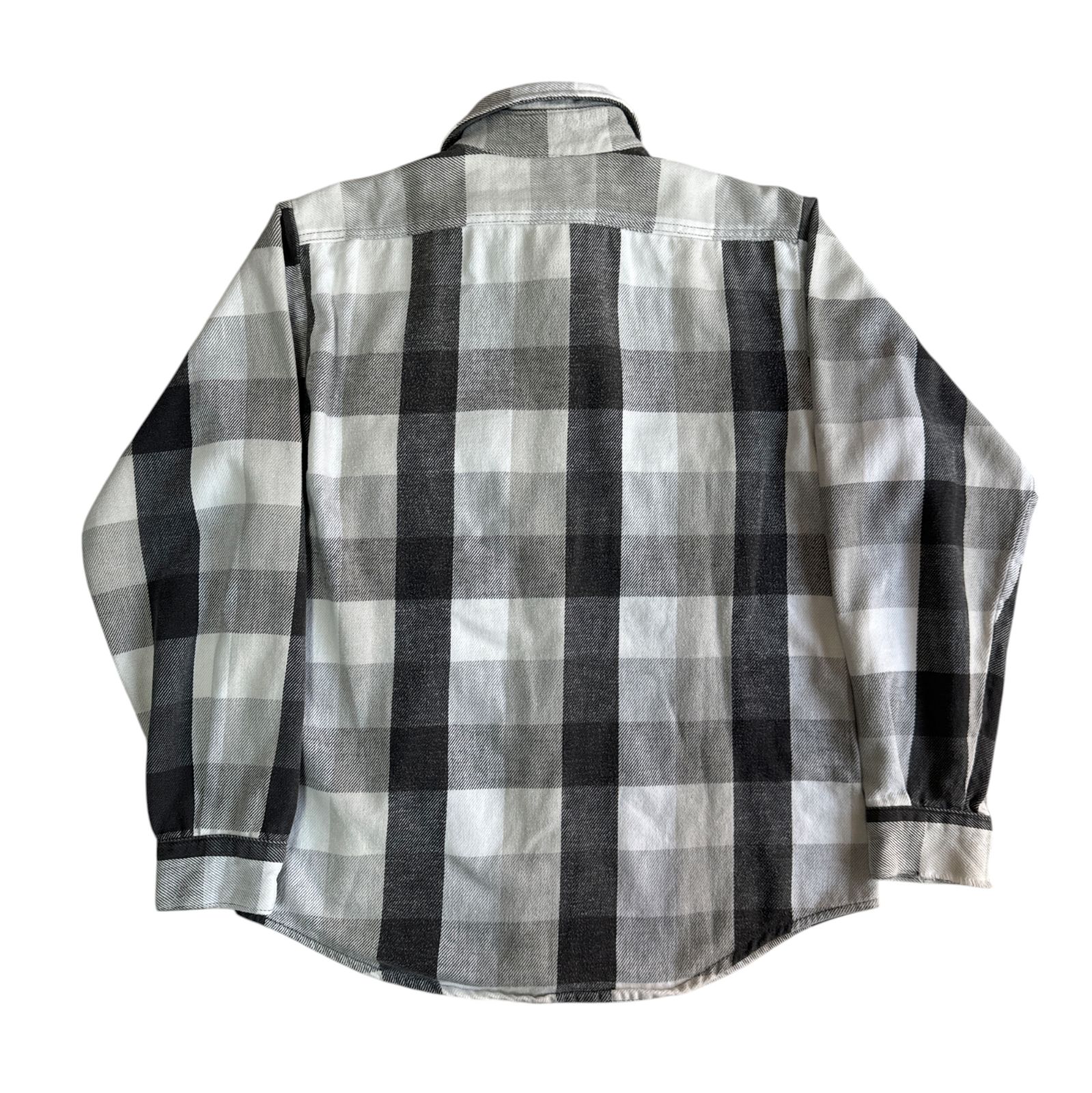70s - 80s FIVE BROTHER ヘビーネルシャツ 黒 白 ブロックチェック M