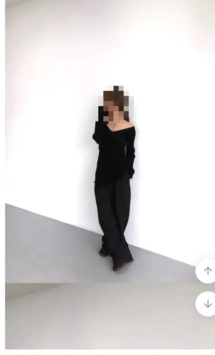 エイブリー センジ Cenji ニット ストライプ ワイド スラックス パンツ セット ゲストルック