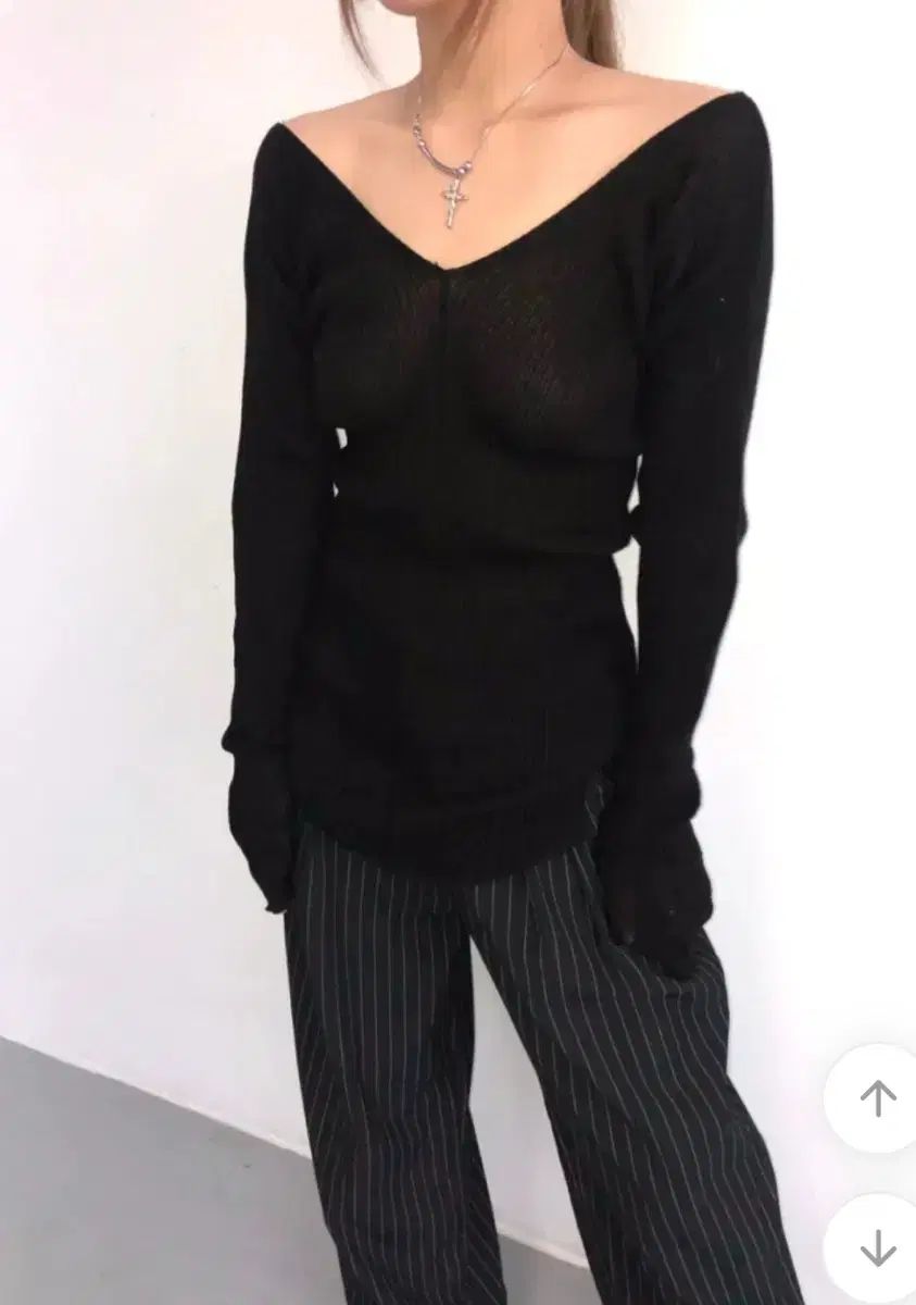 エイブリー センジ Cenji ニット ストライプ ワイド スラックス パンツ セット ゲストルック