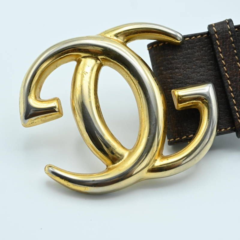GUCCI オールドグッチ インターロッキング GG レザー レディースベルト